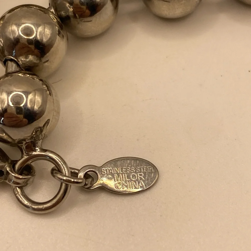 Milor Stainless Steel 10mm Ball Bead 20" - Picture 5 of 8